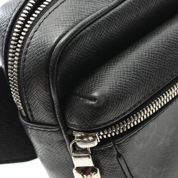 Louis Vuitton Taiga Rama Noir Black Bum Bag Waist Body Canvas Leather - Picture 10 of 10